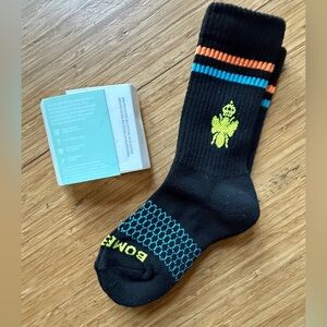 Bombas Black and Blue Athletic Socks with Cushioning XS Youth